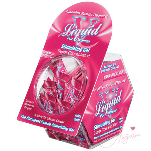 Liquid V For Women Stimulating Gel Foil Display of 50