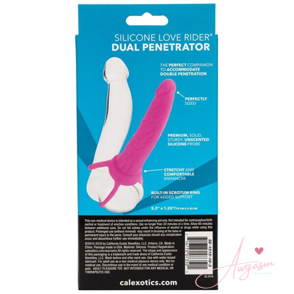 Love Rider Silicone Dual Penetrator Pink - Image 3