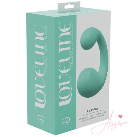 Loveline Playful 10 Speed Dual Motor Vibe-Green