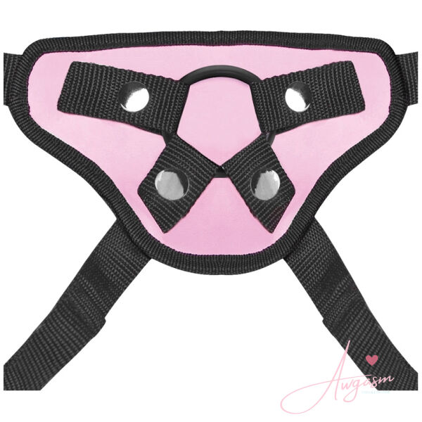 Lux Fetish Pretty in Pink Strap-on Harness-Pink - Image 2