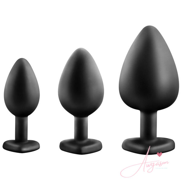 Luxe Bling Plugs Training Kit-Black With Rainbow Gems - Image 2