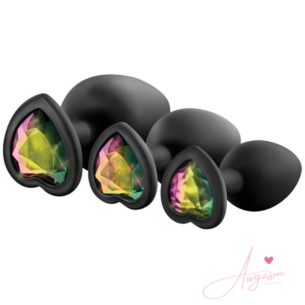 Luxe Bling Plugs Training Kit-Black With Rainbow Gems - Image 3
