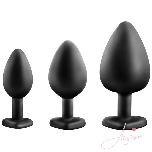 Luxe Bling Plugs Training Kit-Black With Red Gems - Image 2