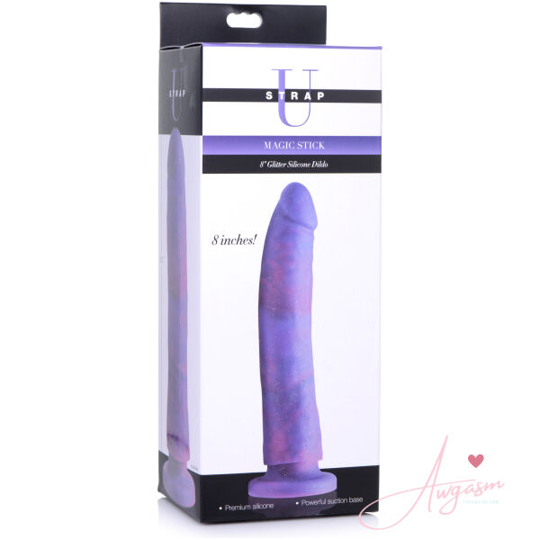 Magic Stick Glitter Silicone Dildo - 8 Inch - Image 8