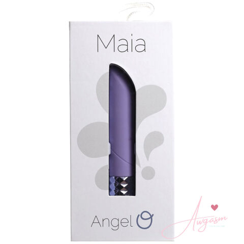 Maia Angel Rechargeable Crystal Gems Bullet-Purple
