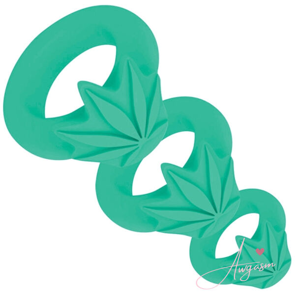 Maia Hazey Pot Leaf Silicone Ring Set of 3 - Image 2