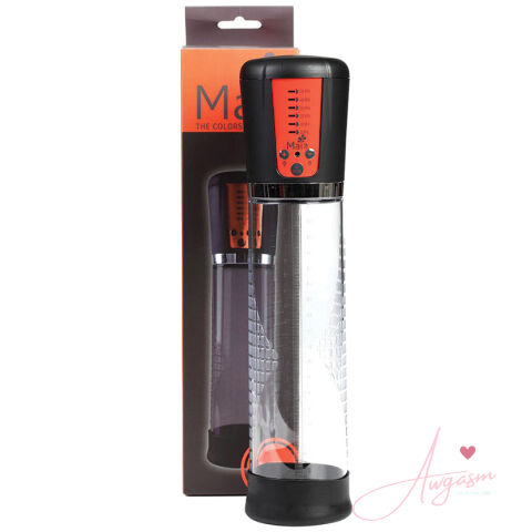 Maia Jackson Rechargeable Enlargement Penis Pump-Grey/Orange