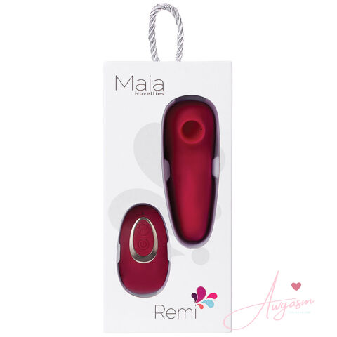 Maia Remi Remote Control Suction Vibe-Red