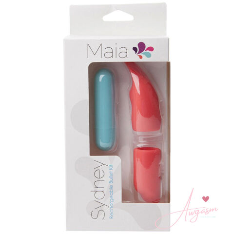 Maia Sydney Rechargeable Mini Bullet With 2 Sleeves-Teal