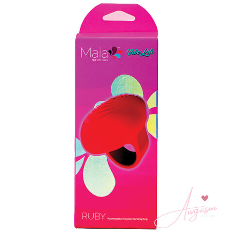 Maia Vibelite Ruby Silicone Vibrating Finger Ring