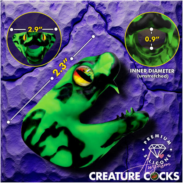Master Cobra Silicone Cock Ring - Green - Image 3