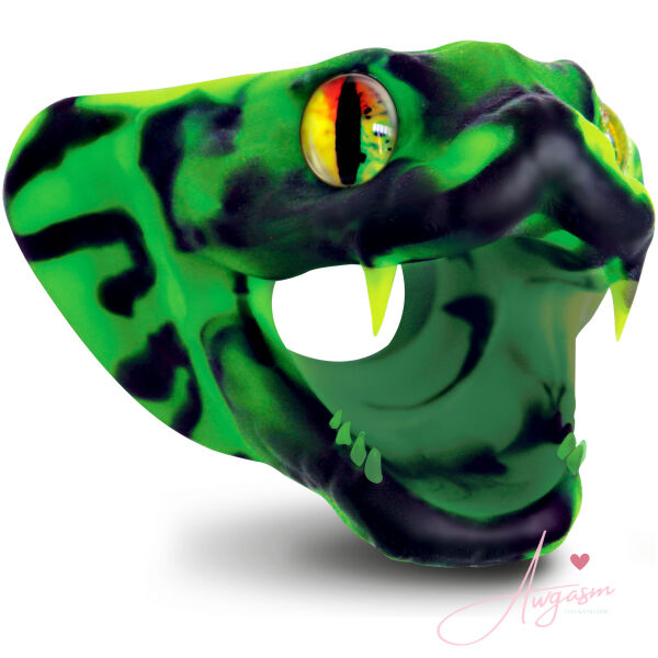 Master Cobra Silicone Cock Ring - Green - Image 4