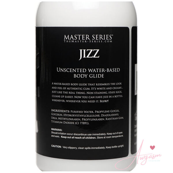 Master Series Jizz Unscented Water Based Lube 16oz - Image 2