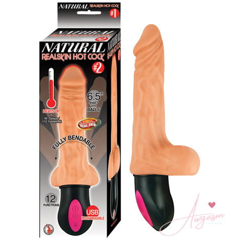 Natural Realskin Hot Cock #2-Flesh 6.5