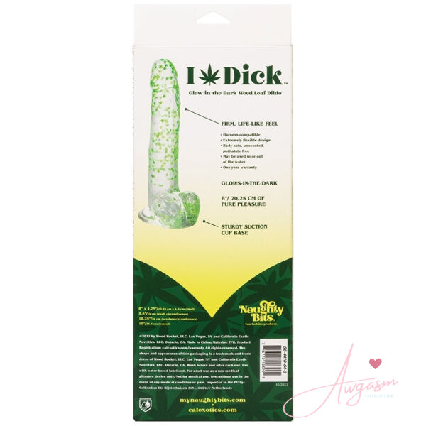 Naughty Bits I Leaf Dick Glow in The Dark Weed Leaf Dildo - Image 4