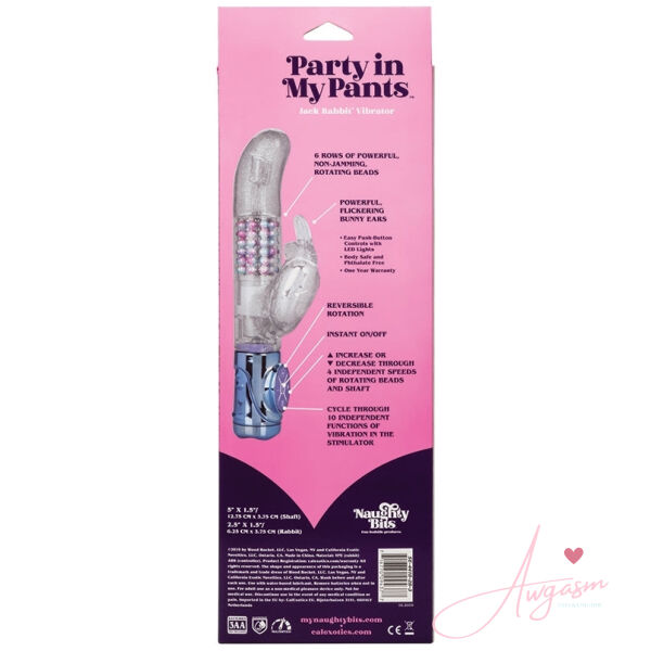 Naughty Bits Party in My Pants Jack Rabbit Vibrator - Image 4