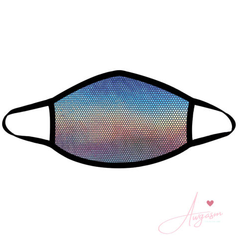 Neva Nude Liquid Party Mask-Silver Holo Black Trim