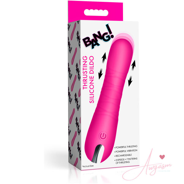 New Thrusting Silicone Dildo - Pink - Image 5