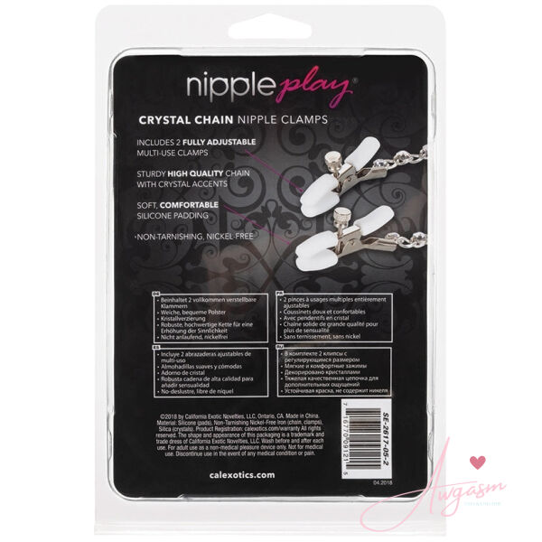 Nipple Play Crystal Chain Nipple Clamps - Image 3