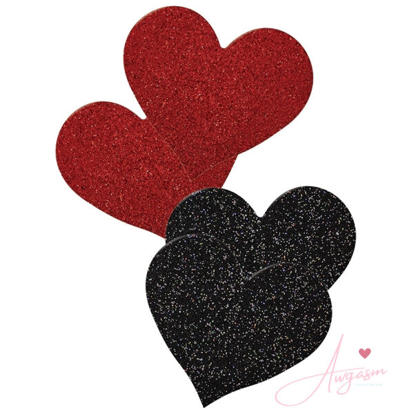 Nipplicious Heart Shape Pasties-Glitter 2pk - Image 2