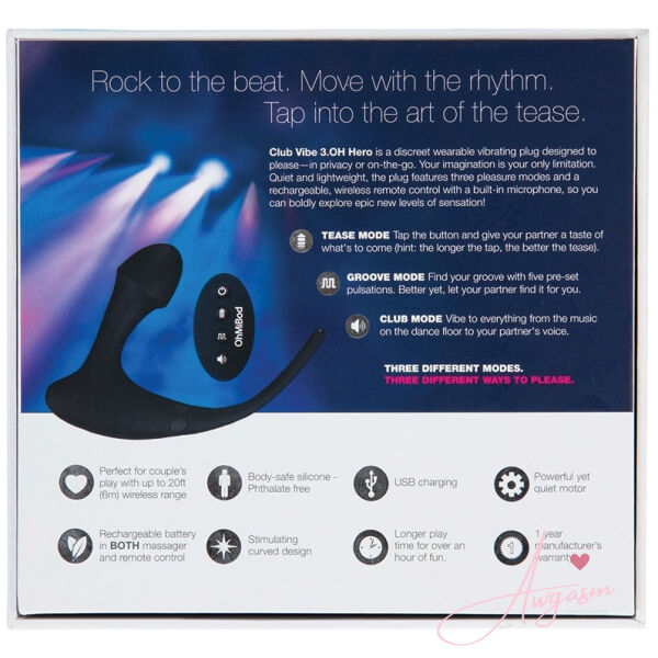 OhMiBod Club Vibe 3.OH HERO-Black - Image 3