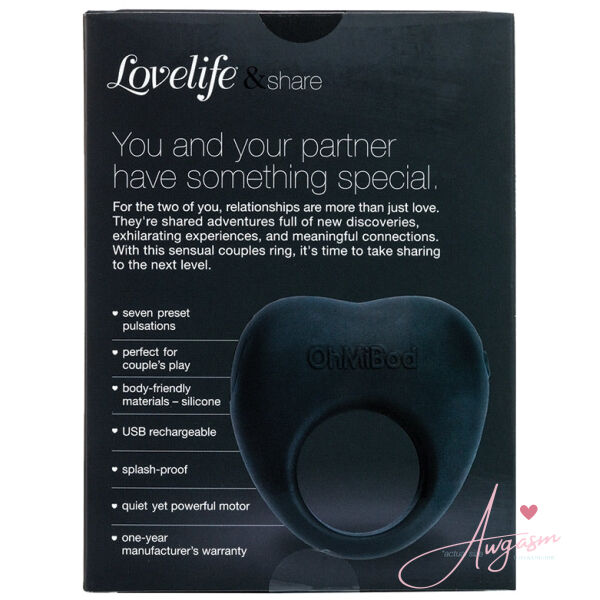 OhMiBod Lovelife Share CoupleÕs Ring Vibe-Black - Image 3