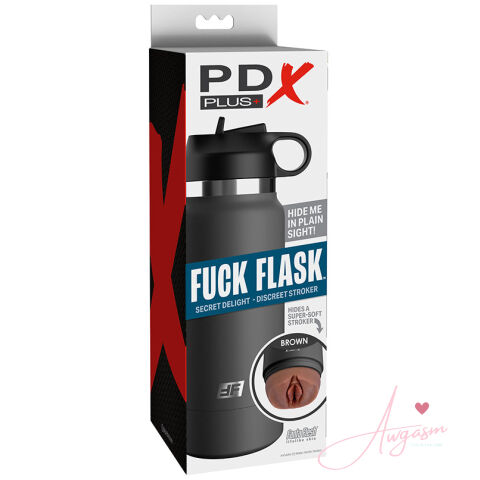 PDX Plus Fuck Flask Secret Delight-Brown