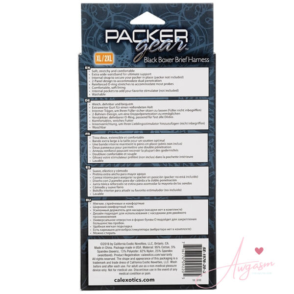 Packer Gear Black Boxer Brief Harness XL/2XL - Image 3