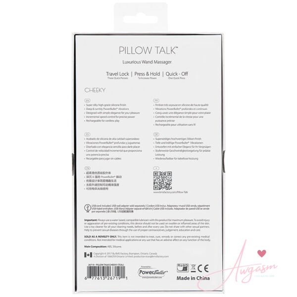Pillow Talk Cheeky Wand Massager-Pink - Image 3