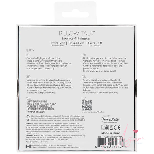 Pillow Talk Flirty Mini Massager-Pink 4.25 - Image 3