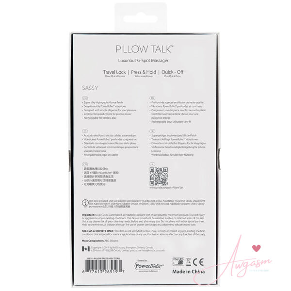 Pillow Talk Sassy G-Spot Massager-Pink 7.75 - Image 3