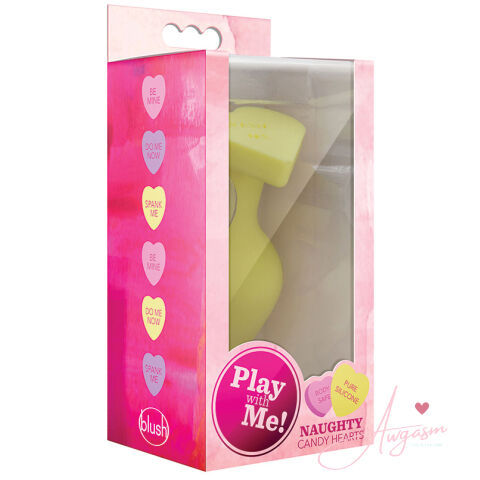 Play With Me Candy Hearts "Spank Me"-Yellow
