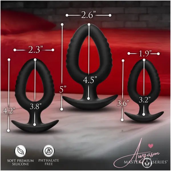 Pop Plugs 3 Piece Hollow Silicone Anal Trainer Set - Image 4