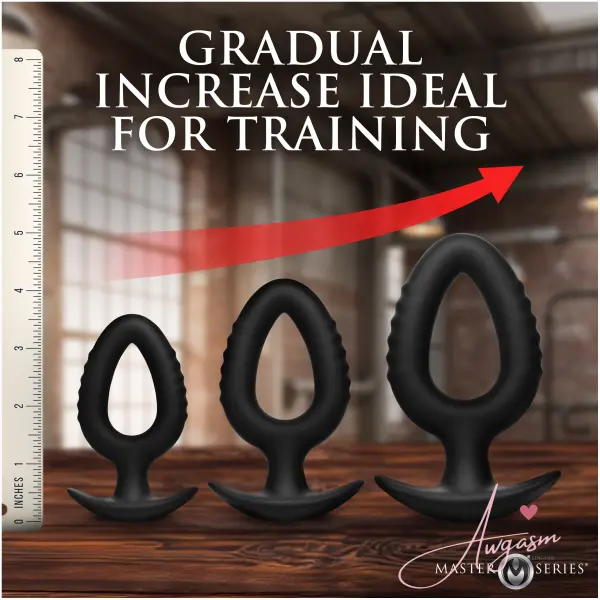 Pop Plugs 3 Piece Hollow Silicone Anal Trainer Set - Image 5