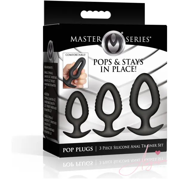 Pop Plugs 3 Piece Hollow Silicone Anal Trainer Set - Image 7