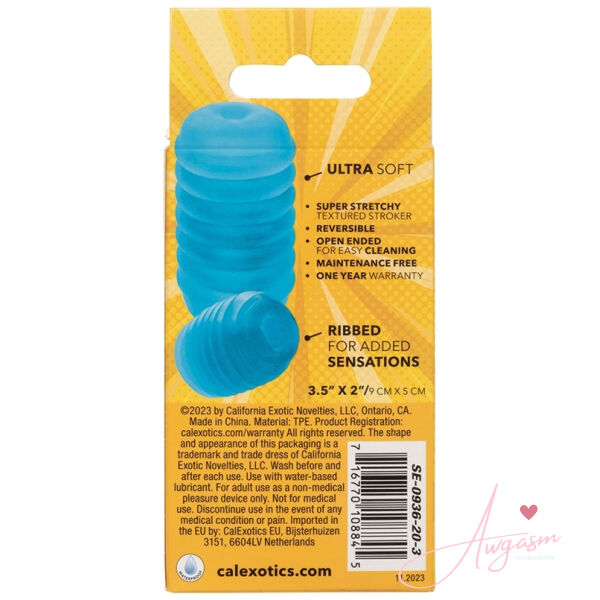 Pop Sock Ribbed-Blue - Image 4