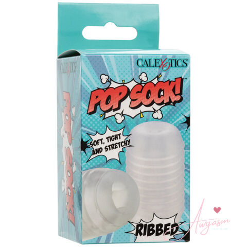 Pop Sock Ribbed-Clear