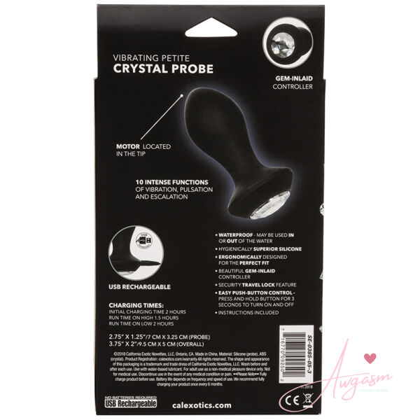 Power Gem Vibrating Petite Crystal Probe-Black - Image 5