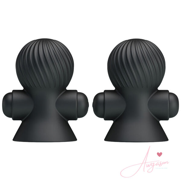 Pretty Love Rechargeable Nipple Suckers-Black - Image 2