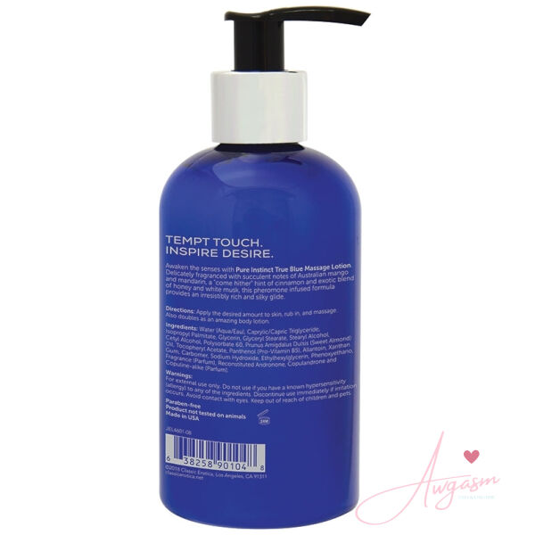Pure Instinct Pheromone Body Lotion True Blue 8oz - Image 2