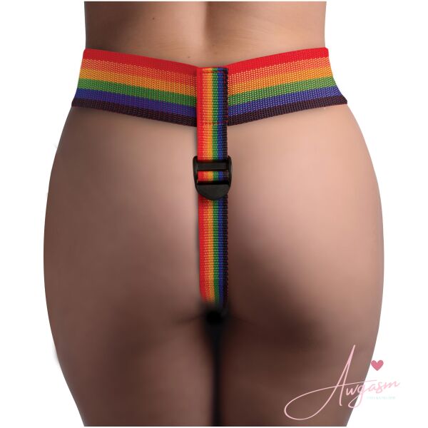 Rainbow Strap On Harness with Silicone O-Rings - Image 3
