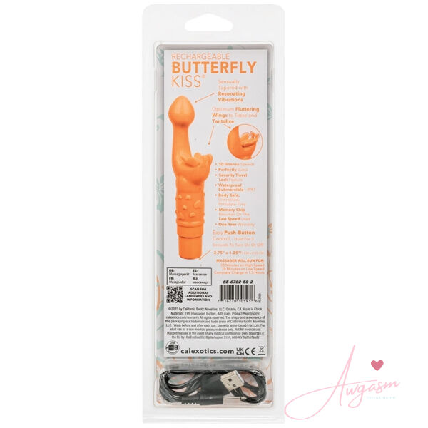 Rechargeable Butterfly Kiss-Orange - Image 4