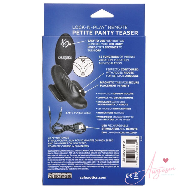 Remote Lock-N-Play Rechargeable Petite Panty Teaser 3.75 - Image 4