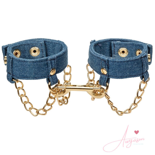 Ride 'Em Premium Denim Collection Wrist Cuffs - Image 2