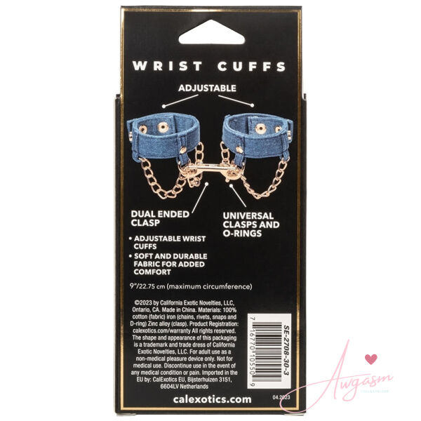 Ride 'Em Premium Denim Collection Wrist Cuffs - Image 3