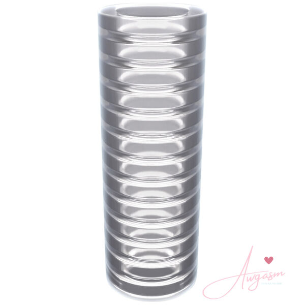 Rize Ribz Glow In The Dark Self Lubricating Stroker-Clear - Image 2