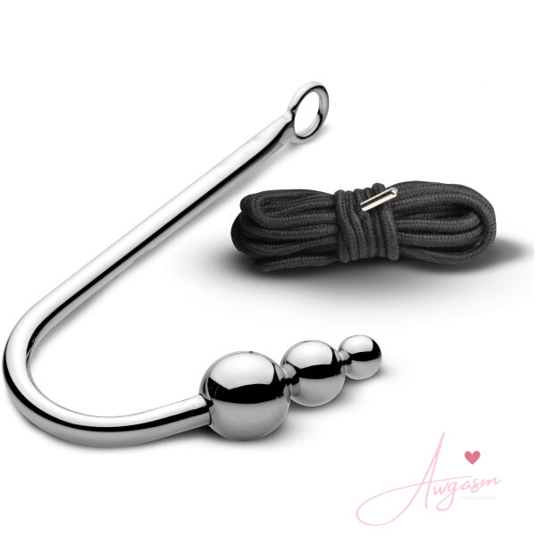 Roped Beaded Anal Hook with Rope - Image 5