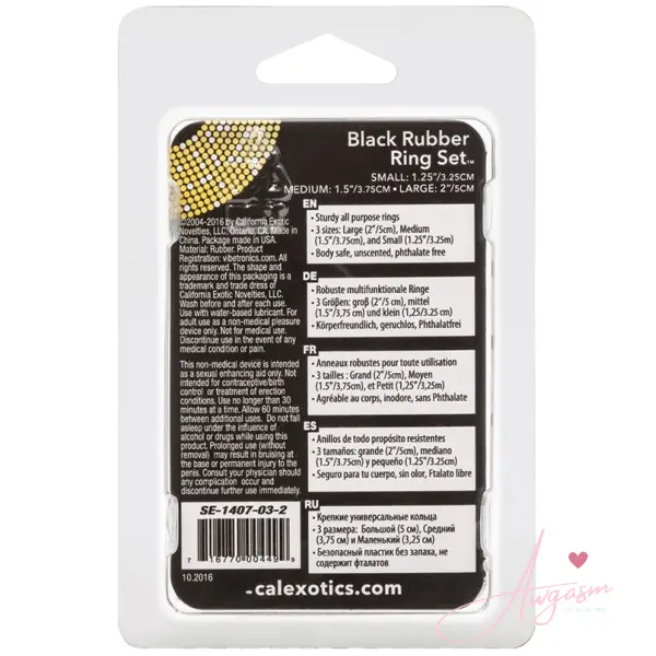 Rubber Rings-Black 3Pk - Image 3