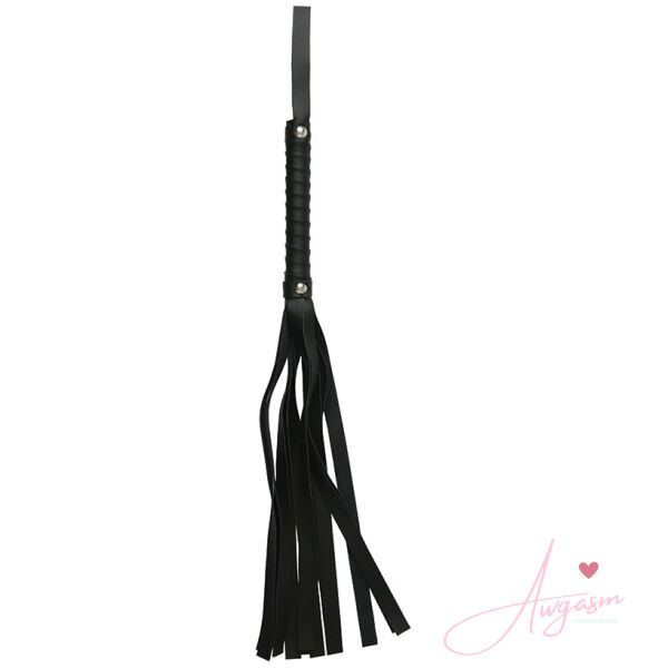 S&M Black Leather Flogger - Image 2