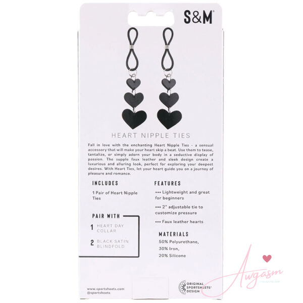 S&M Heart Nipple Ties - Image 3